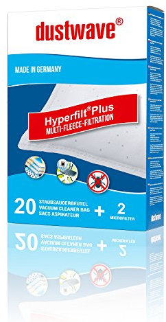 40 sacs aspirateur (Super Pack) Convient pour aspirateur TORNADO – BOLIDO 1720 de dustwave® Marque Sacs – Fabriqué en Allemagne + Micro Filtre