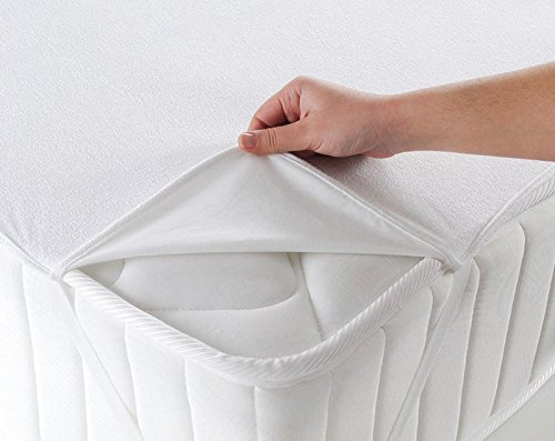 Ertex Matratzenschoner/Matratzenauflage/Matratzenschutz,Wasserdicht,Anti-Milben,Antibakteriell,100% Baumwolle (140x200 cm)