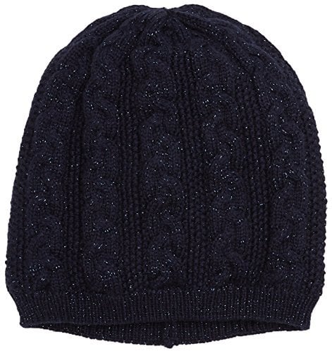 maximo Mädchen Beanie mit Lurex, dunkelblau Mütze, Blau (Navy 48), 55/57