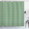 ABAKUHAUS Turquoise Rideau de Douche, Feuillage Vintage Feuille, Tissu Ensemble de Décor de Salle de Bain avec Crochets, 175 cm x 180 cm, Bleu Tan Rose