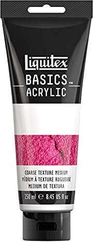 Liquitex 1041016 Basics Acrylfarbe Grobes Texturmedium für Spezialeffekt mit Acrylfarbe, kann mit Farbe gemischt werden oder allein verwendet werden - 250ml Tube