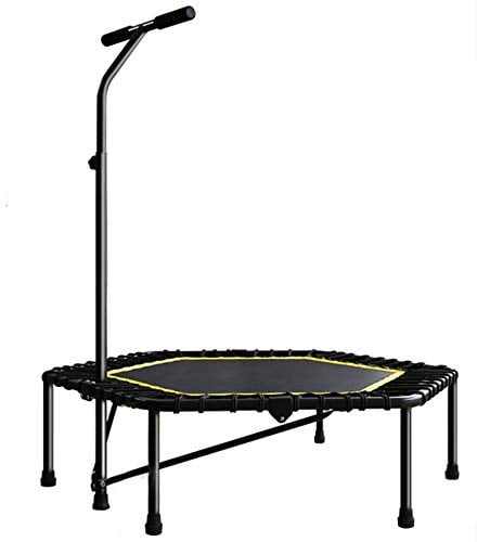 HANSHAN Gartentrampoline Trampolin, Fitness-Trampolin Mit Verstellbarem Griff Eltern-Kind-Trampolin 3 Farbe 2 Größe (Color : Yellow black)