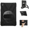 FONREST Coque robuste pour Samsung Galaxy Tab S5e 10.5 (T720/T725), coque hybride résistante aux chocs avec poignée rotative à 360°, béquille, bandoulière, PC + silicone anti-chute (Noir)