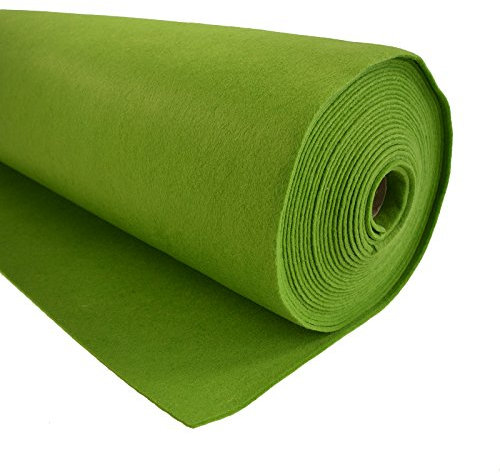 Bastelfilz 1m Meterware Filz 90cm x 1,5mm Dekofilz Taschenfilz Filzstoff 45 Farben, Farbe:kiwi