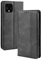 LAGUI Kompatible für Google Pixel 4XL Hülle, Leder Flip Case Schutzhülle für Handy mit Kartenfach Stand und Magnet Funktion als Brieftasche, schwarz