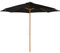 Outsunny Sombrilla Terraza Exterior Ø300 cm Sombrilla de Jardín con Sistema de Polea Techo Ventilado y Poste Desmontable de Madera Parasol para Patio Terraza Negro