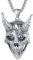 FaithHeart Edelstahl Satan Ziegenkopf Anhänger Herren Anhänger mit 55cm+5cm Weizenkette für Herren und Jungen…