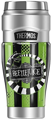 THERMOS Beetlejuice Beetle Worm Gobelet de voyage en acier inoxydable avec isolation sous vide et double paroi, 473 ml