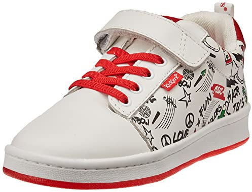 Kickers BISKAROS Sneaker, Blanc Rouge Street, 33 EU