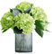 Hortensia Artificielle Fleur Artificielle 2 Pieces 55cm Long pour Mariage Bouquet de Fleurs Artificielles 20cm Diamètres Centre de Table Mariée Mariage Deco Intérieur Extérieur - Vert