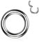 Pain-is-Art Segmentring – 6,0 x 12 mm KLAPPBAR aus Chirurgenstahl in silber - Smooth Closure Ring Clicker