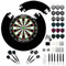 KOTO - King Classic Edition Schwarz Incl. Surround & Accessory Kit Steeltip 90 Stücks, 2 Sets Dartpfeile 23 G, 6x3 Flights, 6x3 Shafts