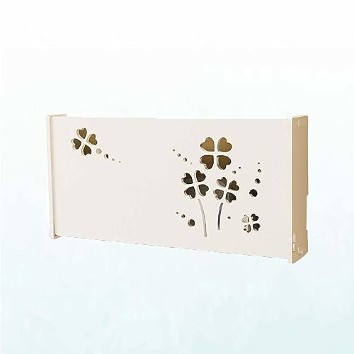 Storage Boxes Wall,Router Schrank Holz WLAN Router Box Wand Holz Schwebendes Wandregal Tief Schwimmende Regal Halterungen,C52x9.5x25cm