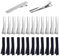 SURALIN 24 Stück Metall Haarspangen, Friseur Clips Haarspangen Metall Krokodil Alligator Haarspange Barrette Haar Non Slip Silber/Schwarz