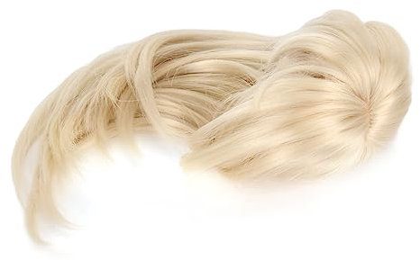 Naroote Puppenperücke 1/6, exquisite Puppenhaarperücke mit Pony für Puppen von 15,5 bis 17 cm, Seide, Champagne, Glatt