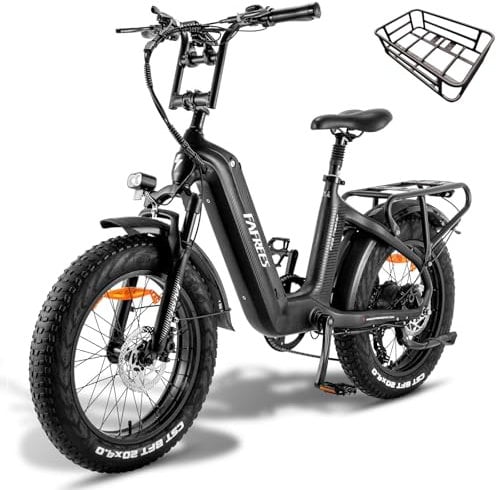 Fafrees F20 Master ebike 20 * 4.0 Zoll, Elektrofahrräder 48V 22.5Ah Akku, Carbonfaserrahmen e Bike Herren Damen 60N.m Motor, Pedelec Lagergewicht 150KG (Schwarz)