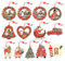 Weihnachtsdeko Holz,12 Weihnachtsbaumschmuck Holz,für Christmas Decorations&Weihnachtsbaum Deko&Christbaumschmuck,mit 12 Muster,ca.8cm