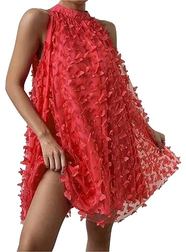 Cocila Vestiti Eleganti Donna Invernali Vestiti Cotone Donna Estivo Lunghi Vestito Cotone Svasato Abiti Corti Eleganti Vestiti da Damigelle Colore Ottanio Vestito Donna Rosa Cipria