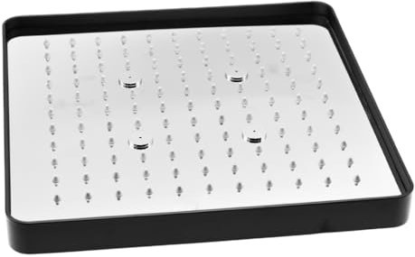 Soffione Incasso Doccia Colore Nero Opaco Quadrato cm 30x30 Centimetri Uscita Acqua Pioggia