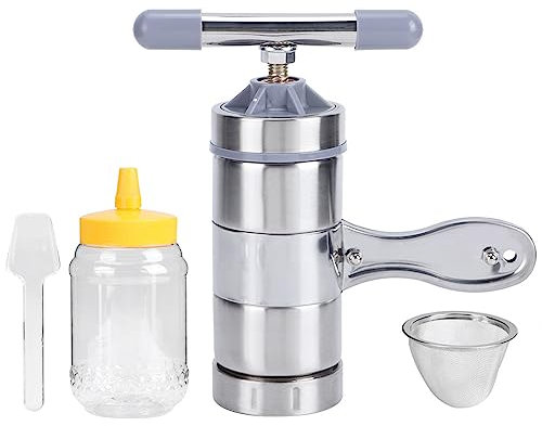 Gavigain Honigpresser, Tragbarer Honigextraktor aus Edelstahl, Tragbarer Honigpresser, Robustes Imkereizubehör Für Honigpresse, Saft, Gemüse, Wein, Olivenöl