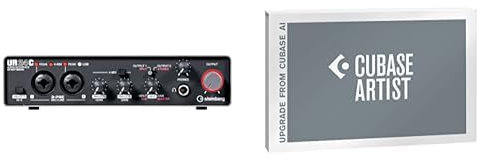 Steinberg UR24C 2 x 4 USB 3.0 Audio-Interface + Cubase Artist 13 Upgrade für Cubase AI 12/13 (Studioanwendungen und Homerecording, 32-Bit/192 kHz Qualität, latenzfreies Monitoring mit DSP-Effekten)