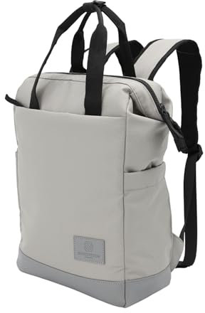 SEVENTEEN LONDON Laptop-Rucksack, 15-Zoll-Laptop, wasserabweisend, recycelte RPET-Materialien, lässige Tasche für Reisen, Arbeit oder Uni - 'Waterloo' (Hellgrau)