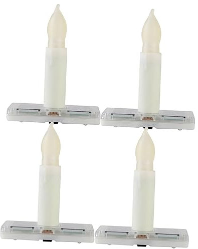 BCOATH 4 Stück Solar-Kerzenlampe Flammenlose Kerzenlichter wiederaufladbare LED-Kerzen LED-Kerzenlampe Piñata-Stick Spitzkerzen geführte Stabkerzen geführte Kerzenlichter Streifen Pole pp
