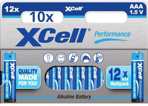 120x Batterien XCell Performance 1,5V LR03 AAA AlMn (10x 12er Blister)