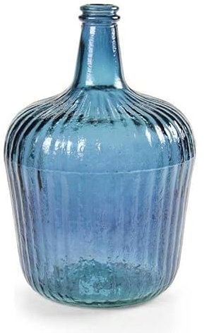 Maury's Eleganza e Stile con La Bottiglia Decorativa in Vetro Vari colori da 10 Lt, il Dettaglio Perfetto per la Tua Casa (Blu)