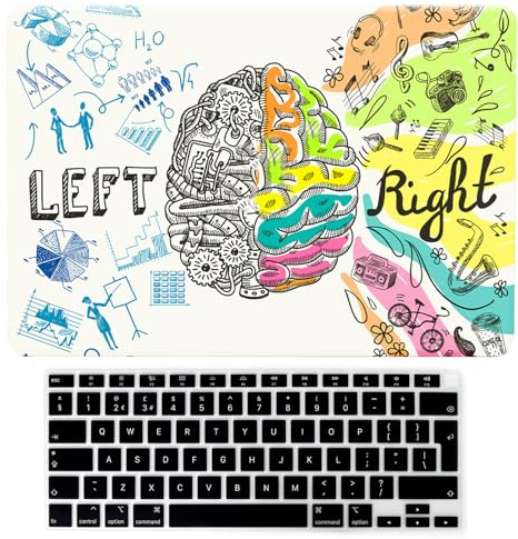 BYCeKe für MacBook Pro 13 Hülle 2026-2016 M2 M1,Gehirn | Logo scheint durch, Hartplastikschale, mit Tastaturabdeckung, Anti-Fingerabdruck, Anti-Kratzer, schlank, leicht