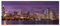 wandmotiv24 Leinwandbild Chicago bei Nacht, USA, Skyline, See 120x50cm (BxH) M1091