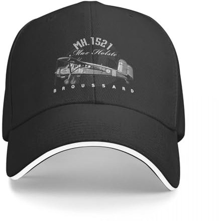 QFLLQLFF Basecap Max Holste MH 1521 Broussard Aircraft Cap Baseball Cap Designermütze Herren Wintermütze Damen