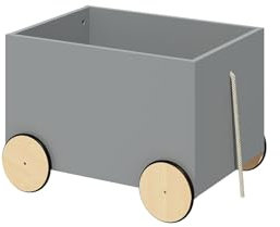 BELLAMY, Spielzeugkiste Lotta I geräumiger Rollkasten Und Spielwaren Und für Kinderzimmer Und Truhe mit Rollen I zum Ziehen Und Spielzeugbox (gray)