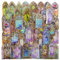 60 Blätter Glitter Holographic Lucite Blume Fenster Rahmen Aufkleber Clear PET Aufkleber für DIY Scrapbooking Alben dekorative Karte machen Bullet Junk Journaling Kits Planner Journaling Crafts
