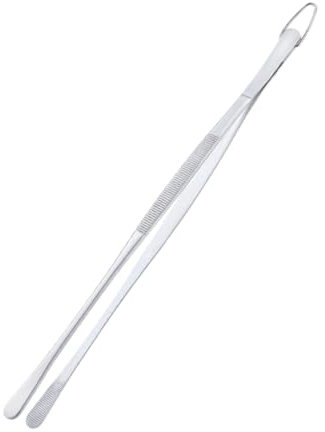 UTILYTAIS Pinzas de Cocina Profesional de Acero Inoxidable - Pinzas de Precisión Rectas para Carnes - Pinzas para emplatar - Pinzas corte jamón - Pinzas chef profesional.