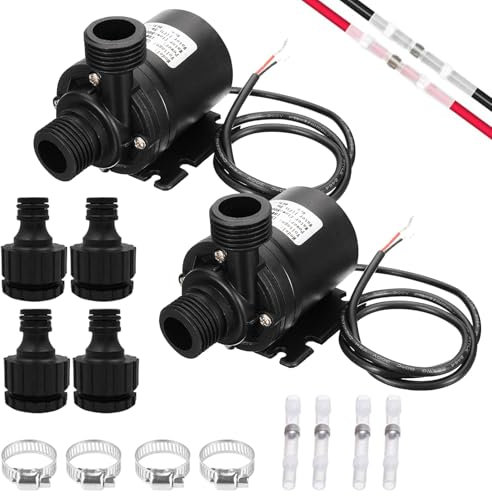 2 bombas de agua sumergibles sin escobillas DC 12 V, mini bomba de agua DC 12 V, bomba de agua sumergible sin escobillas, bomba para taladro, sumergible sin escobillas, mini bomba de agua para