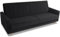 BEAUTY SOFA - Sofa 3 Sitzer mit Schlaffunktion - 214 cm breit - 114 x 195 cm Liegefläche - Wohnzimmer Couch mit Geräumigem Bettkasten - Einfaches Aufklappen - Velours Schwarz (Kronos 7)