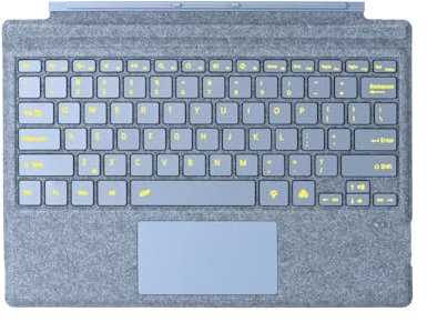 Zoof Type Cover for Microsoft Surface Pro 7+ / Pro 7 / Pro 6 / Pro 5 / Pro 4 / Pro 3, 12.3 inch, Ultra-Slim Wireless 7 Color Backlit Tablet Keyboard with Multi Touchpad Bluetooch