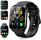 Montre Connectée Homme Femme, 1.85HD Smartwatch avec Appel Bluetooth, 110+ Sportifs Montre Sport avec Moniteur Sommeil/ Fréquence Cardiaque/Podomètre Etanche IP68 Bracelet Montre Intelligente, Noir