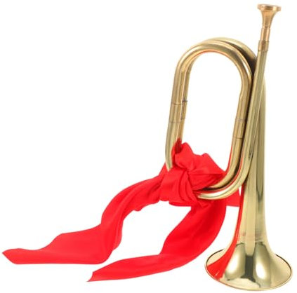 HEMOTON Charge Bugle Musikinstrumente Bell Bugle Horn Anfänger Trompete Lufthorn Kriegshorn Kuhhorn Bugle Hörner Bugle Musik Nebelhorn Professionelle Trompete Goldene