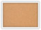 Clamaro 'Memo' Pinnwand Kork 30 x 20 mit Rahmen | Weiß Matt | Korkwand mit MDF-Holz Bilderrahmen und Metall Aufhängern (Qerformat & Hochformat) | Inkl. 10 Reißzwecken