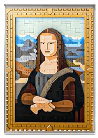 Staubdichte Vitrine kompatibel mit LE-GO31213 Mona Lisa Smile Clear Acryl Vitrine zum kreativen Zusammenbauen von Sammlerstücken (nur Vitrine, Modell nicht enthalten)