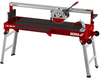 Fliesenschneidemaschine, Schneidemaschine DEDRA 1200W, Schnittlänge 1200 mm, 2990 U/Min, zum präzisen Schneiden und Bearbeiten von keramischen Materialien, Laser, Eintauchfunktion, Nassbearbeitung