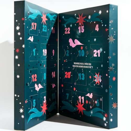 Thés de la Pagode - Calendrier de l’Avent Thés & Infusions Bio Princesse Zao - Thés Verts, Thés Blanc, Thés Santé & Bien-Être, Tisanes, Rooibos - 24 Sachets de Thés de Noël