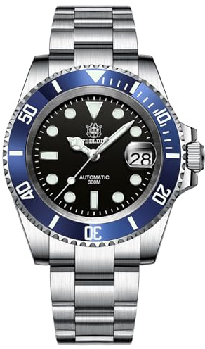 Burnside Steeldive SD1953 Taucheruhr, SUB (Cookie Monster), NH35, AR Saphir, Lume, 300m Diver, BNIB