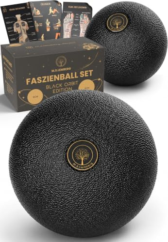 M.S.Lemberg Faszienball Set – Massageball klein 6cm & 8cm, Fuß & Rücken | Punktgenau entspannen - Selbstmassage der Faszien an Nacken, Schultern, Wirbelsäule & Beinen - Massagekugel & Faszienkugel