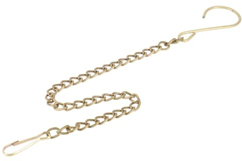Laternen Kette mit Karabiner, dekorative Aufhängung für Blumenampeln, Gold | Hochwertige Kette für Laternen, einfache Befestigung, robust und stilvoll, ideal für Innen- und Außenbereich.