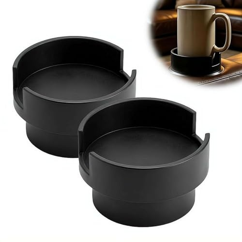 Universal Couch Cup Holder Insert 2 Pack, Sofa Cup Holder Expander, Fits Most Recliner & Couch Cups Holders, Spill-Free Drink Storage, Keeps Drinks in reach