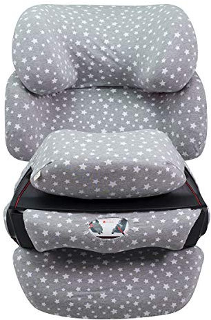 JYOKO Kids Bezug für Autositz, Kindersitz kompatibel mit Cybex Pallas Fix, 2 Fix, aus Baumwolle (White Star)