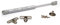 GTV 2x Modern Kitchen Cabinet Door Toy Box Gas Strut Stay Soft Close Hinge 100N Metallic